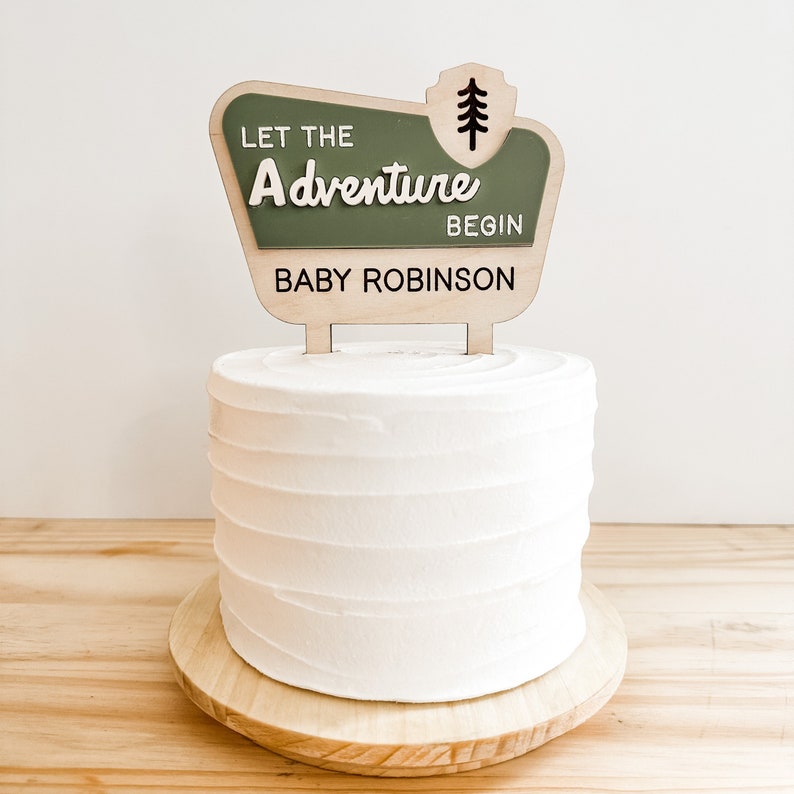 adventure baby shower cake topper