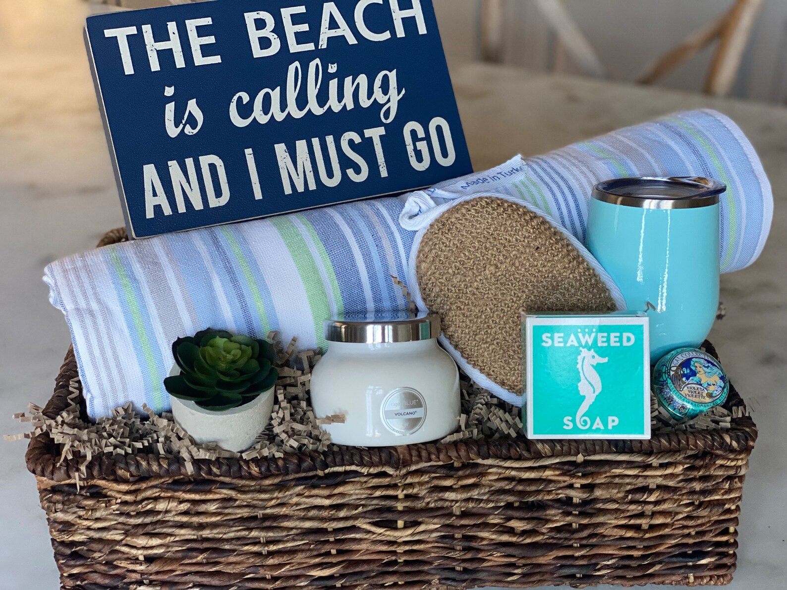 Beach/gift Baskets/beach Themed Gift/beach Lover Etsy