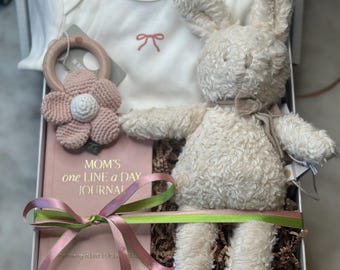 Set de regalo para bebé/Cesta de regalo para niña/Set de regalo orgánico para niña/Baby Shower/Bebé recién nacido/Set de regalo para niña/Nueva mamá/Caja de regalo para bebé recién nacido