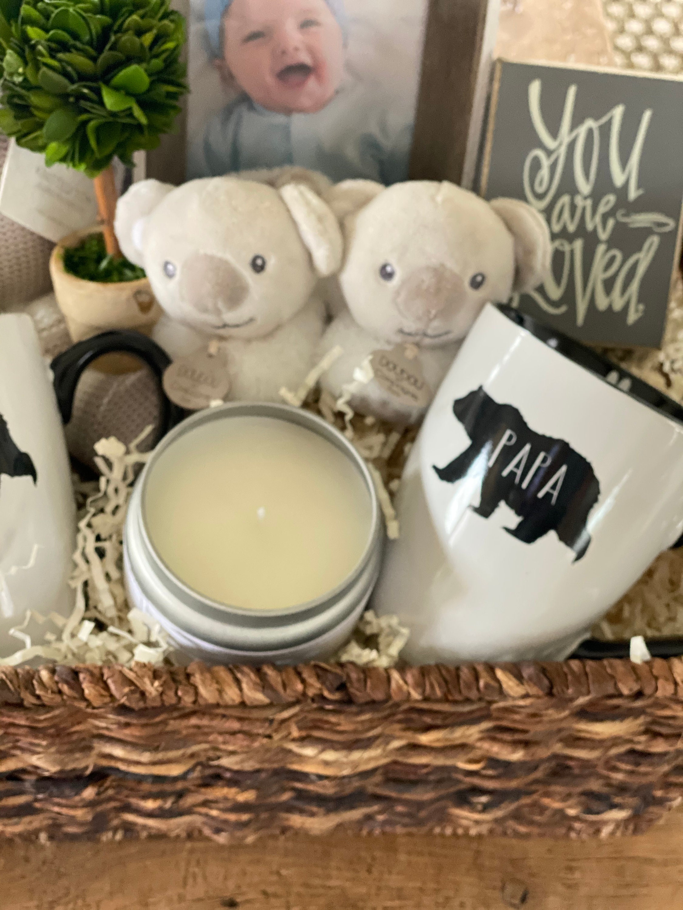 New baby gift basket /unisex gift basket / baby shower gift Etsy