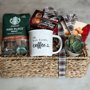 COFFEE PLUS Gift Set | Basket for Coffee Lovers | Gourmet Box Sampler  |Specialty Espresso Capsules │Compatible with Nespresso Original Machines 