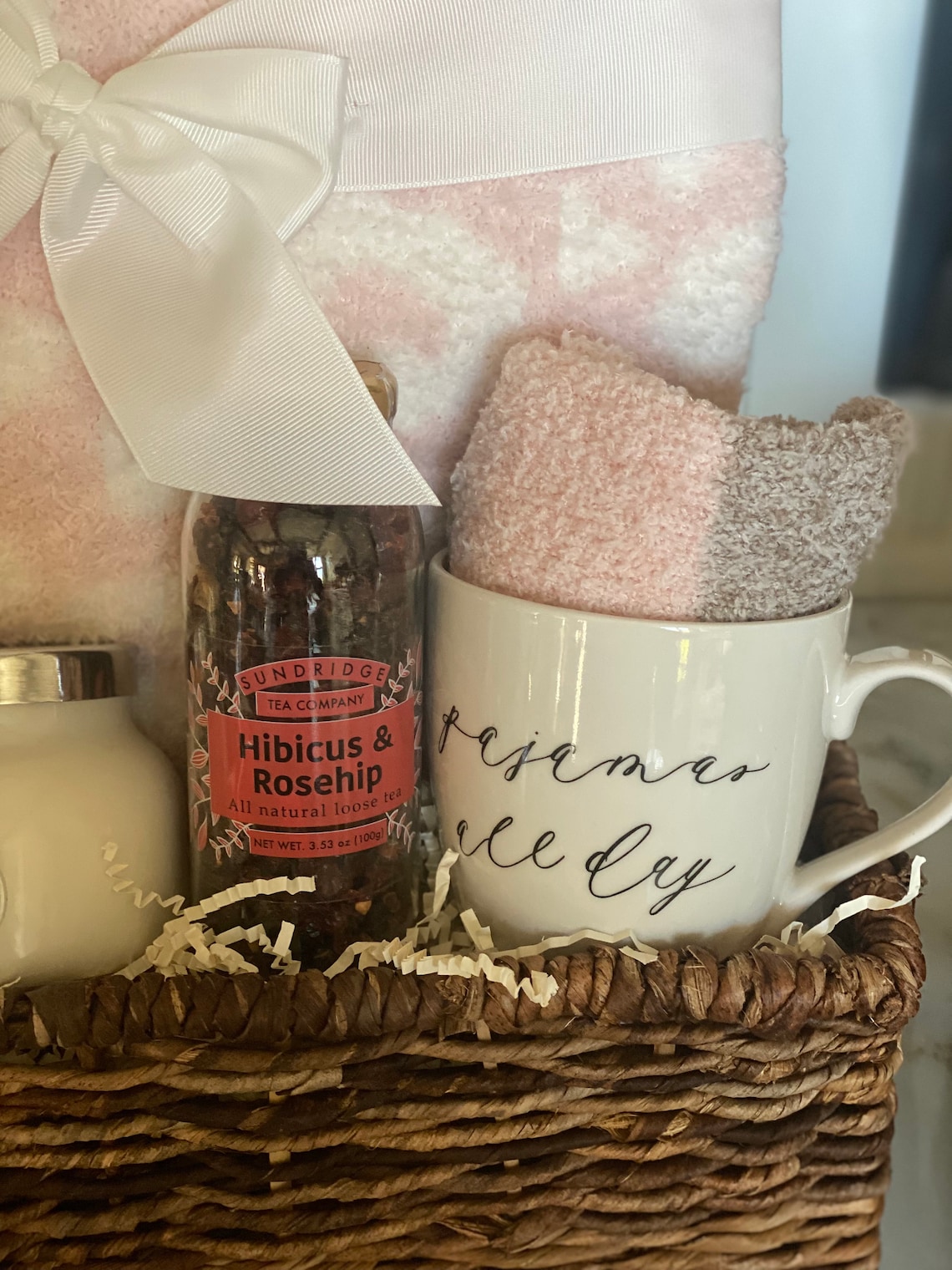 Cozy Blanket Gift Basket/pajamas All Day Gift Basket/get Well Etsy UK