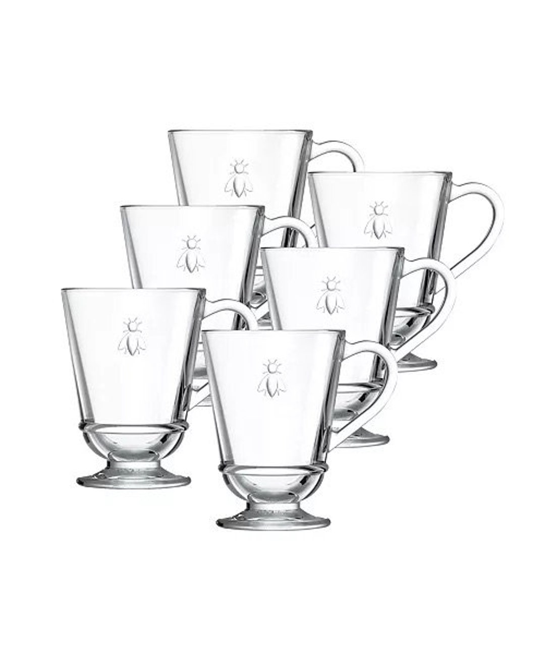 La Rochere Napoleon Bee Blue Stemmed Wine Glass Set of 6 La Rochere Napoleon Bee Blue Stemmed Wine Glass Set of 6