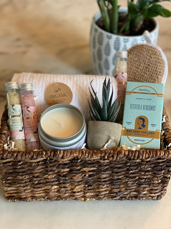 Spa gift basket/Bath salts gift basket/Gifts for Etsy