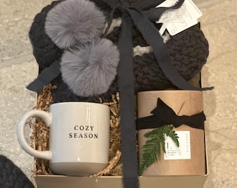 Cesta de regalo, regalo de vacaciones, regalo acogedor, relajarse y descansar, jubilación, regalos para compañeros de trabajo, caja de regalo de lujo, cestas de regalo personalizadas, pensando en ti, gracias