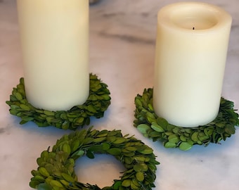 6”Preserved boxwood Wreath/Boxwood wreath/Candle rings/Christmas/Boxwood candle rings/Holiday decorations/Christmas greenery/Table floral