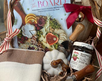 Tabla de embutidos/Regalos para amantes del queso/Cestas de regalo/Cestas de regalo de lujo/Regalo personalizado/Regalos para anfitrionas/Regalo navideño/Regalo gourmet/Regalo para amantes de la comida/Queso