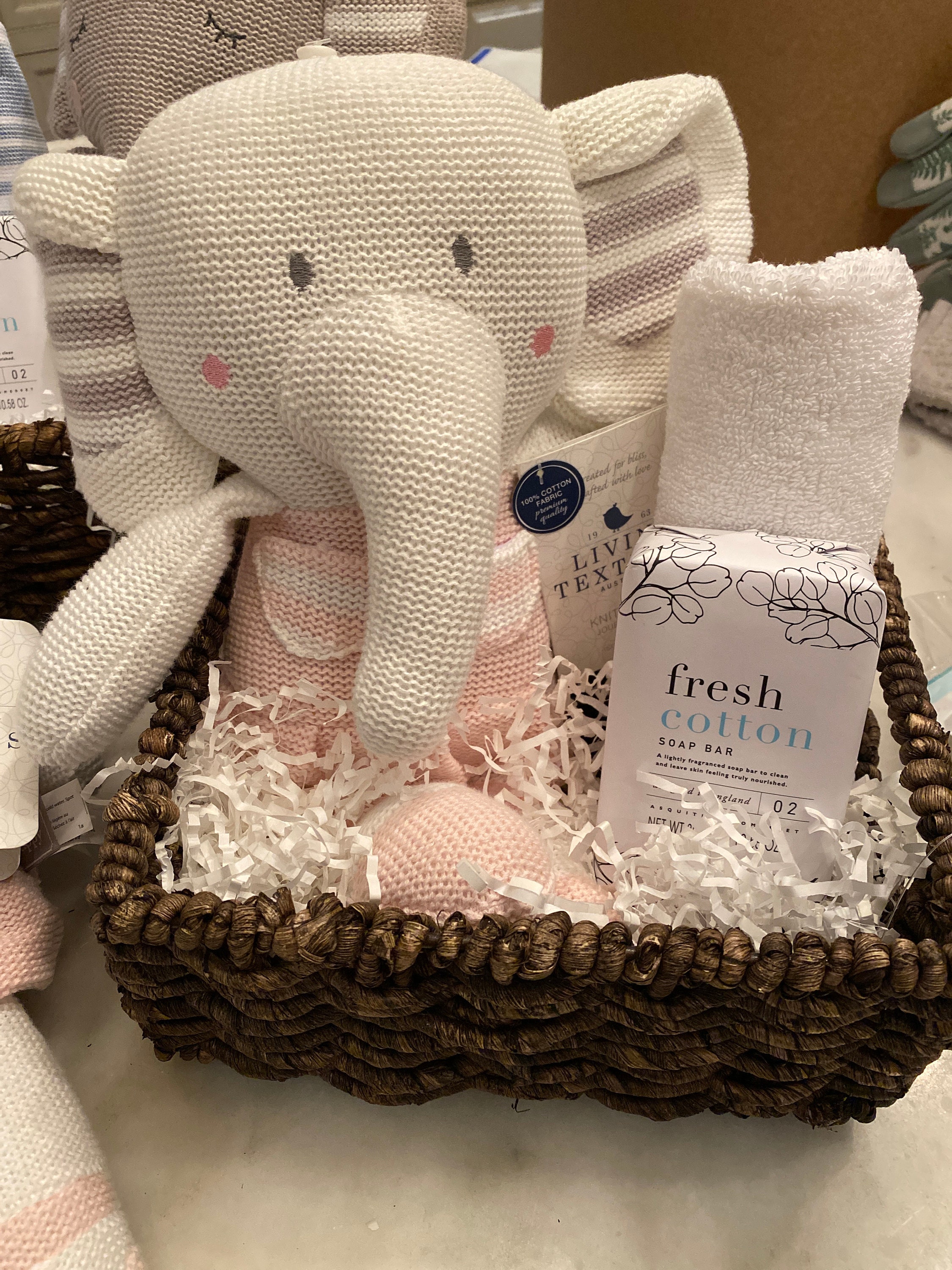 Baby gift basket / Newborn baby toy basket / gifts for newborn Etsy