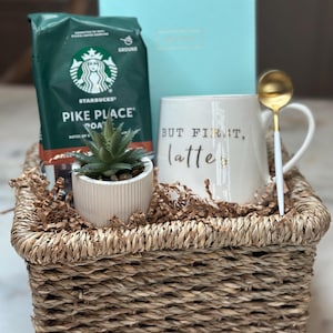 Kaffee / Kaffee-Liebhaber Geschenkkorb / Geschenk / Handgemacht / Geschenkkorb / Frauengeschenk / Co Worker Geschenk / Danke / Denken an Sie / Tasse Jubel / Kaffee-Liebhaber Geschenk