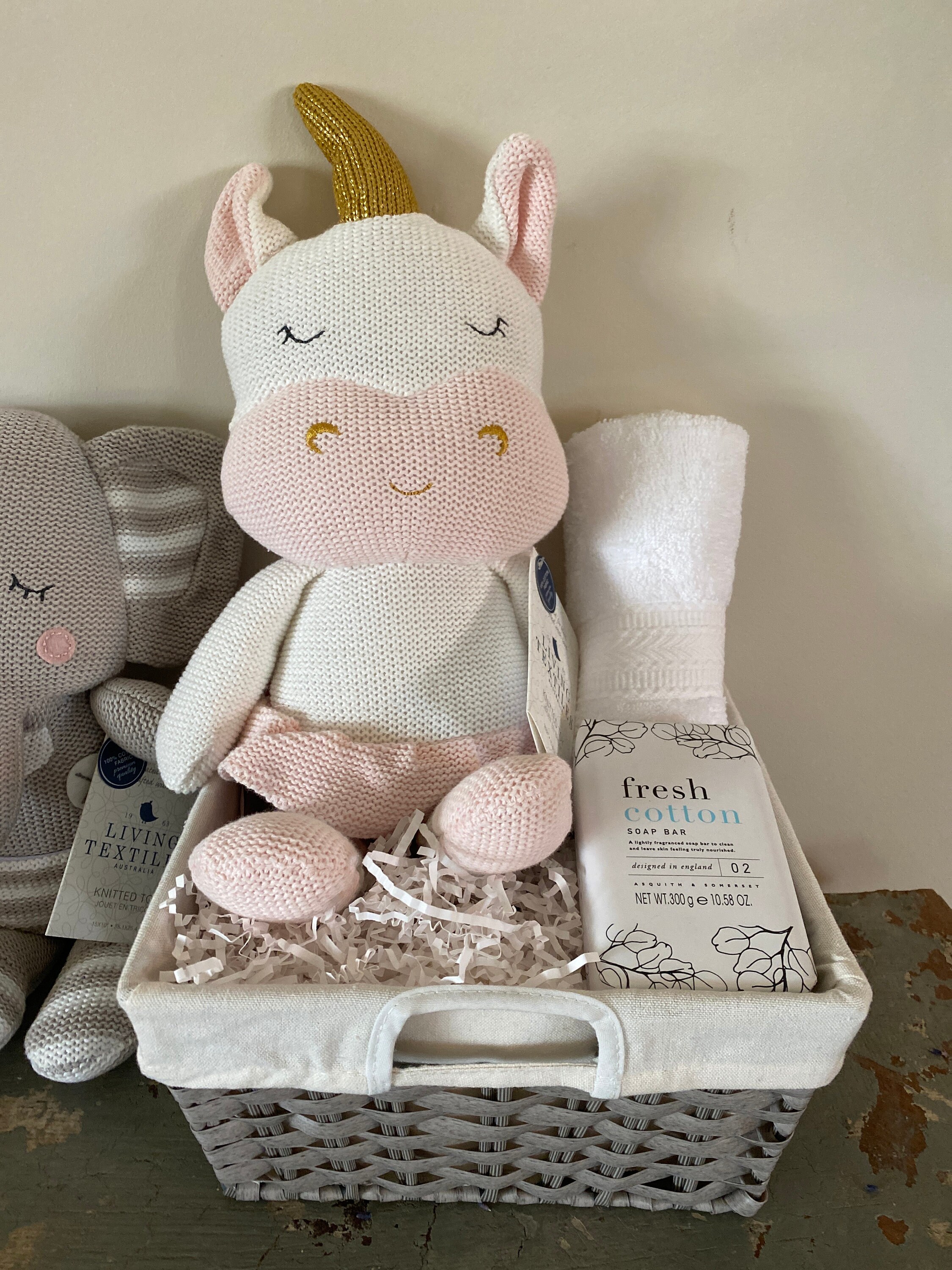 Baby gift basket / Newborn baby toy basket / gifts for newborn Etsy