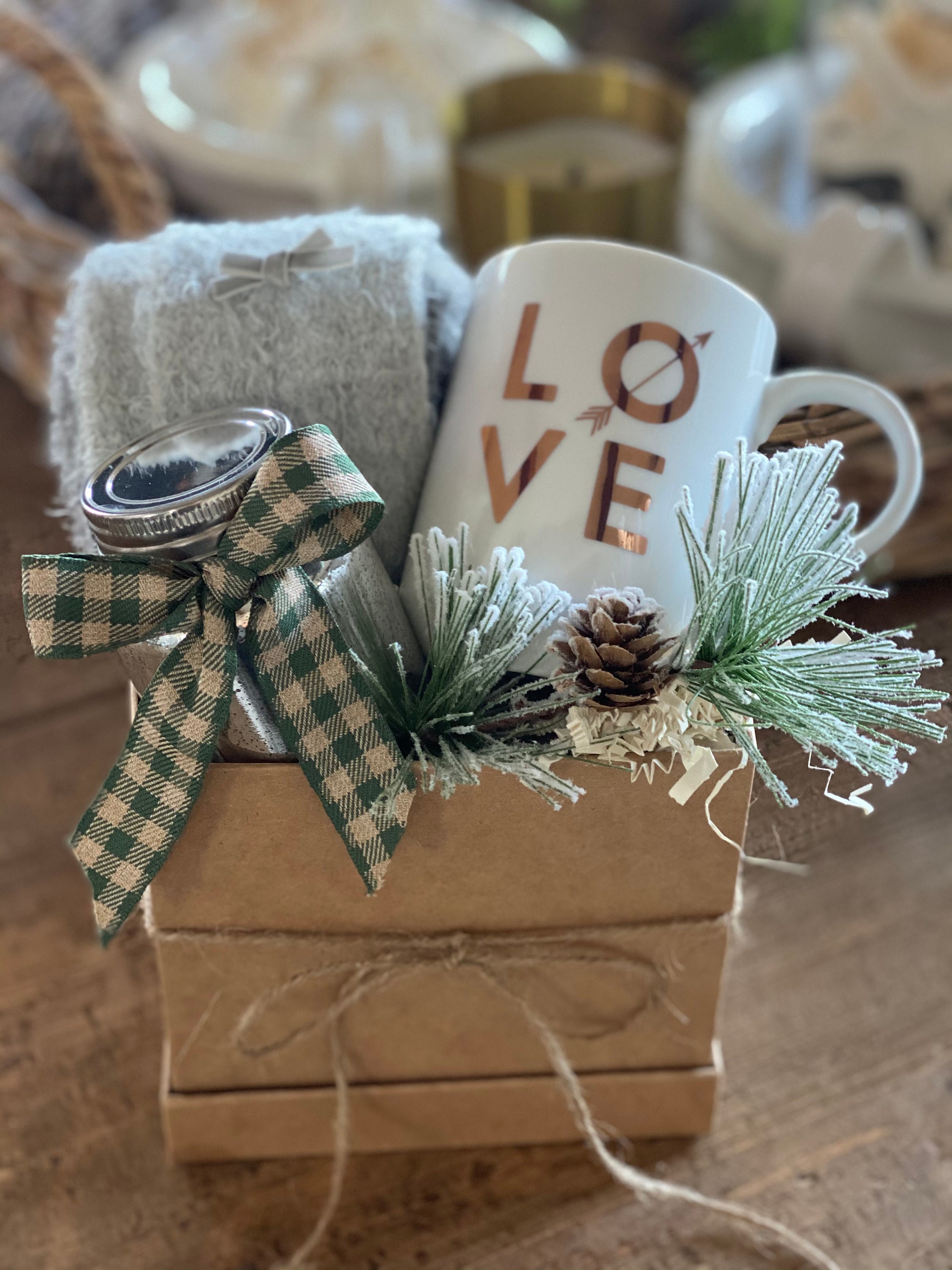Cozy gift box / cozy socks gift box /holiday giftbaskets/happy Etsy