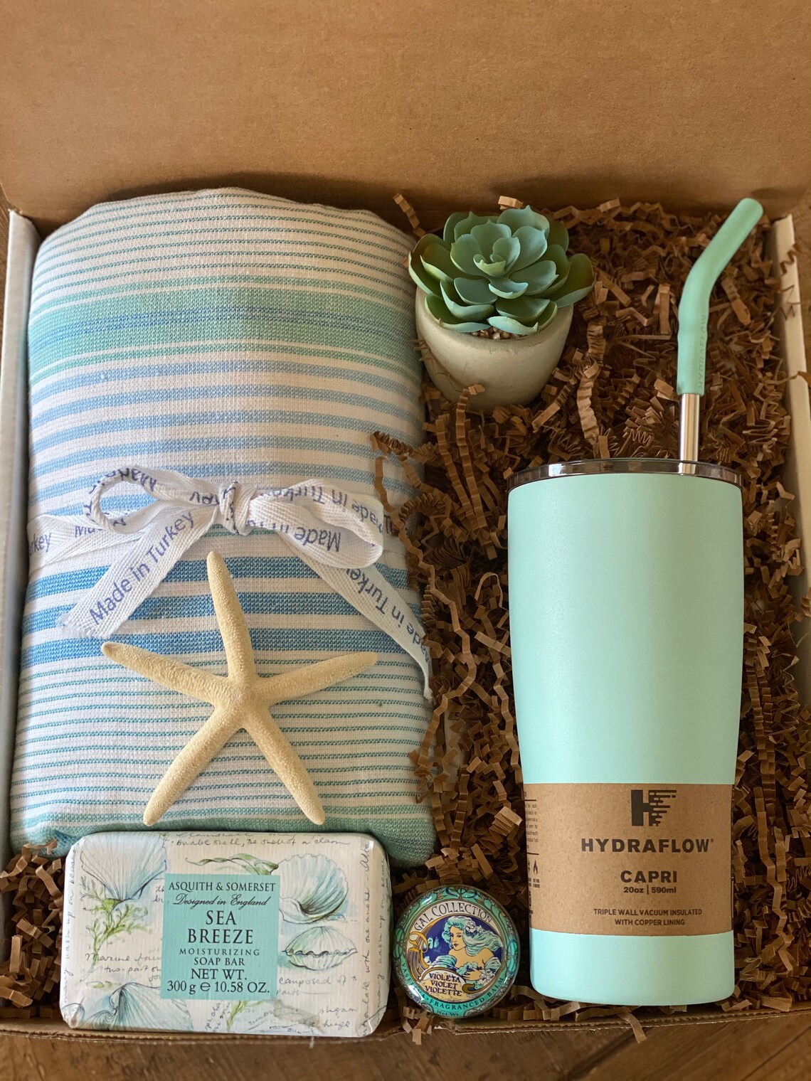 Beach lover gift box/Sea lover gift box/Insulated water bottle Etsy