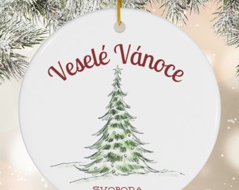 Personalized Veselé Vánoce Christmas Ornament | Keepsake Ornament | Christmas Decorations | Czech Home Decor Gift | Czech Xmas |