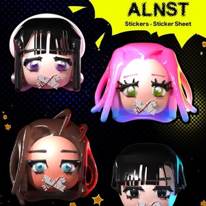 ALIEN STAGE 3D Style Die-Cut Vinyl Stickers & Sticker Sheet | 2-2.5&quot; Stickers OR 4&quot;x6&quot; Sheet Waterproof Vinyl Matte