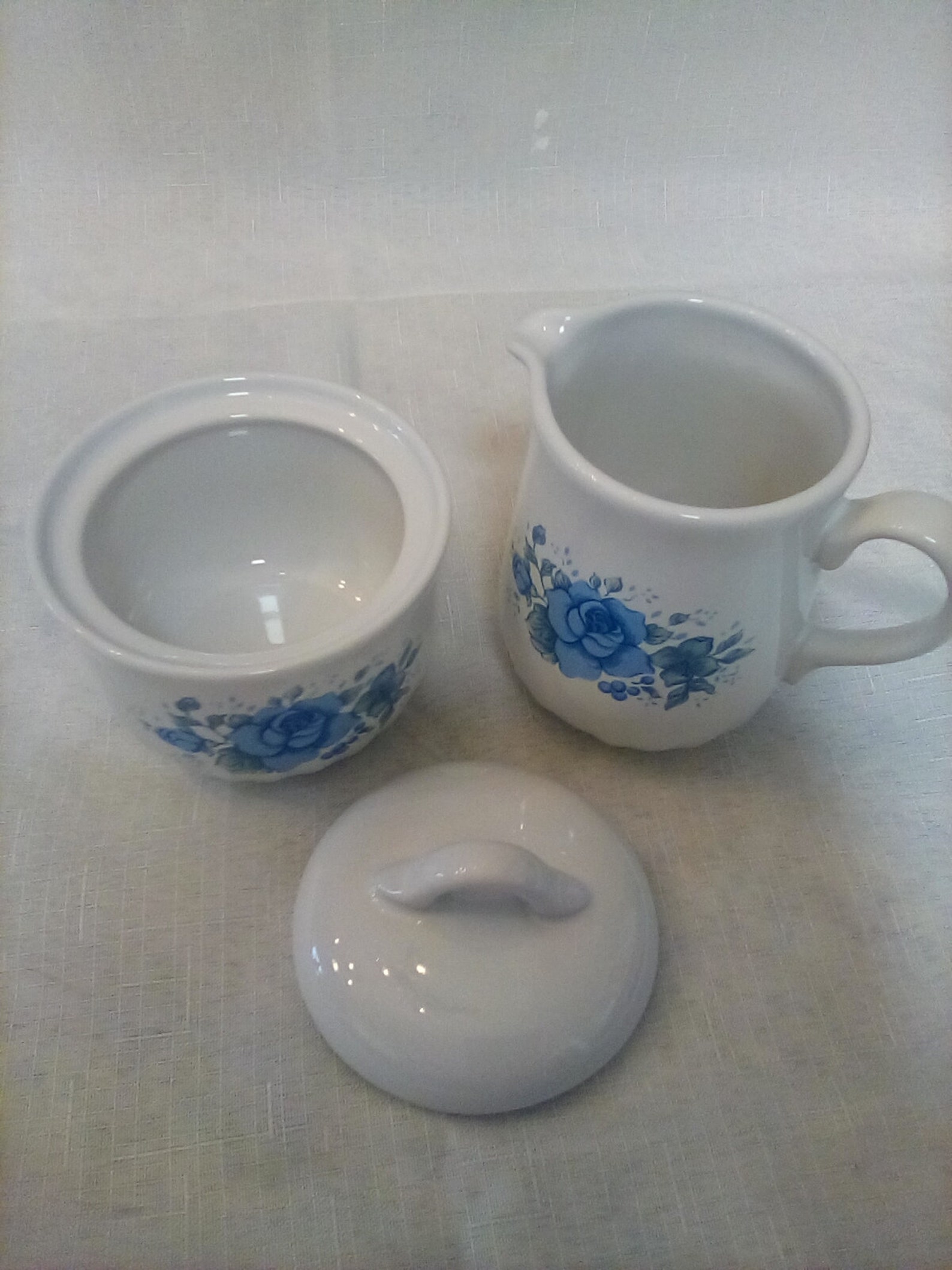 Corelle Sugar and Creamer Vintage From 1980's Excellent Etsy
