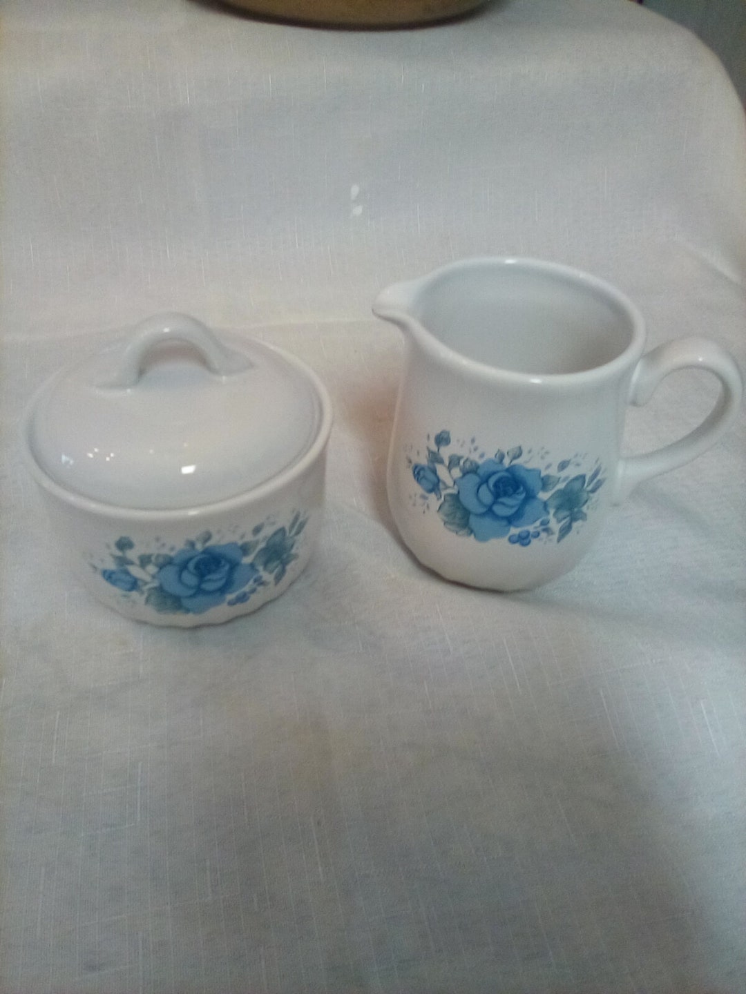 Corelle Sugar and Creamer Vintage From 1980's Excellent Etsy