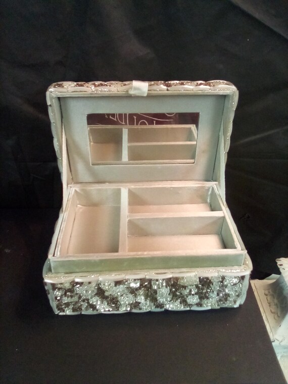 Jeweled  jewelry box studded with stones, beads e… - image 6
