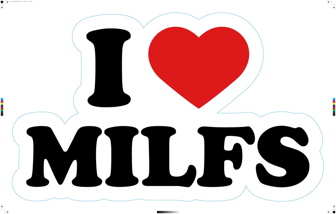 I Heart Milfs - Vector for Sticker [digital Asset] - Etsy