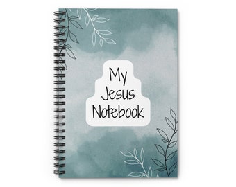 My Jesus Notebook, Spiral Notebook, Journaling, Christian Notebook, Bible Journal, Faith Based Gifts, Christian Gift, Christian Note Taking