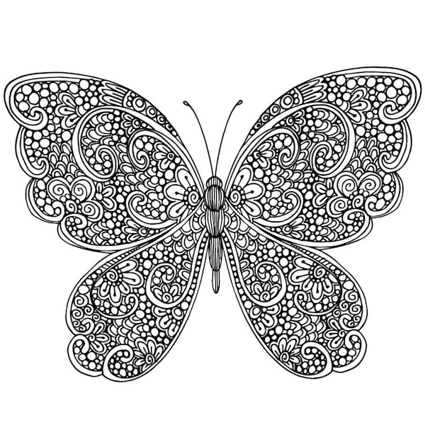 Large Adult Coloring Posters Detailed - Etsy