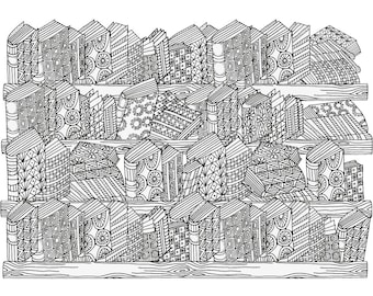 24" x 36" Large Coloring Poster - Library