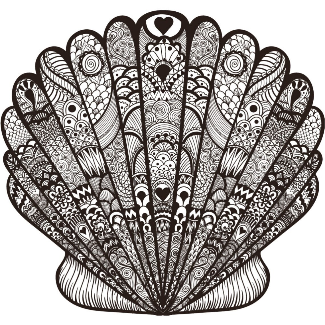 24 X 24 Large Coloring Poster Clam Shell - Etsy