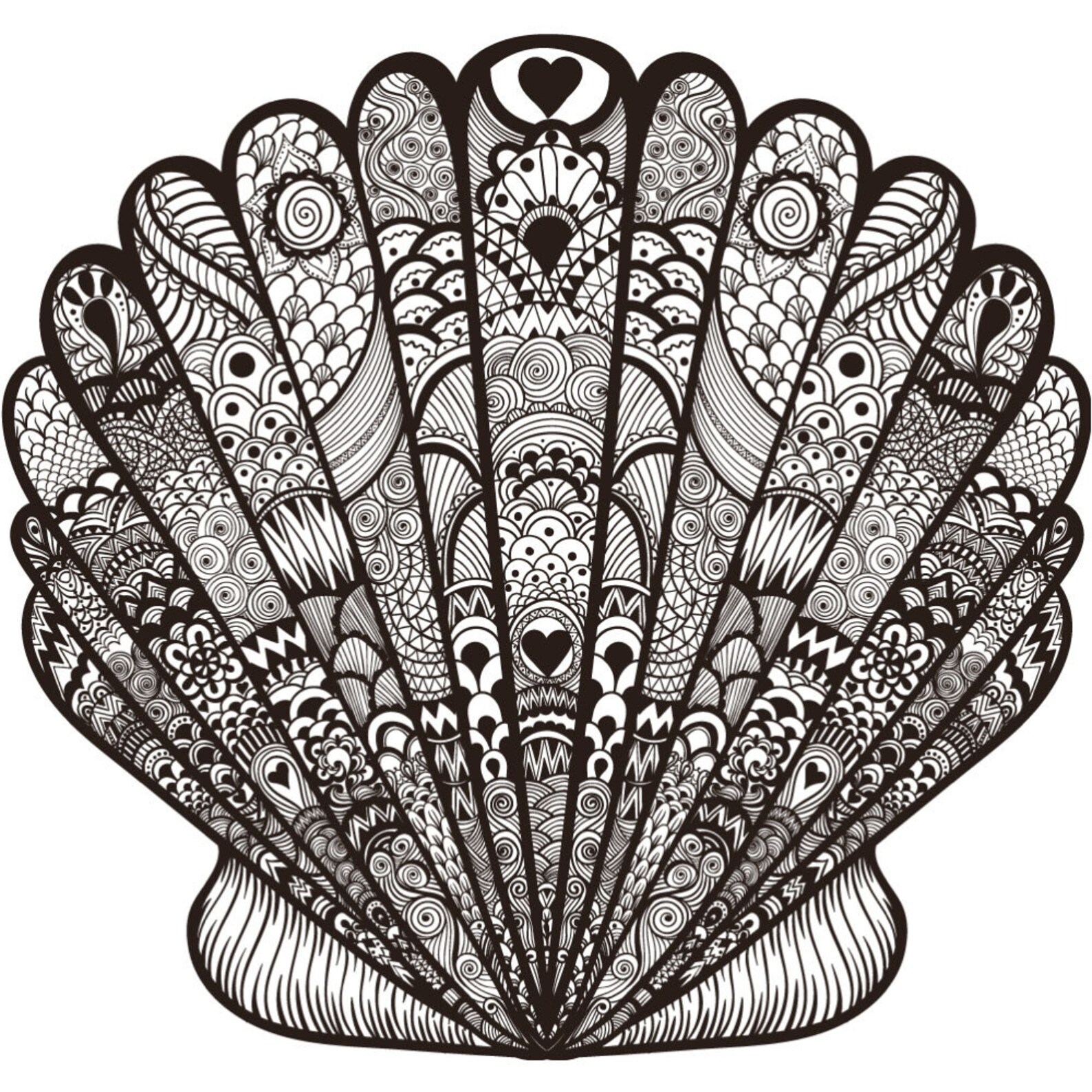 24 X 24 Large Coloring Poster Clam Shell - Etsy