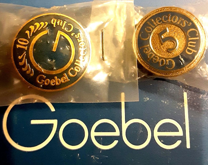 Hummel "Goebel Collector Club 5 year and 10 year Membership label Pins"  New In Packages