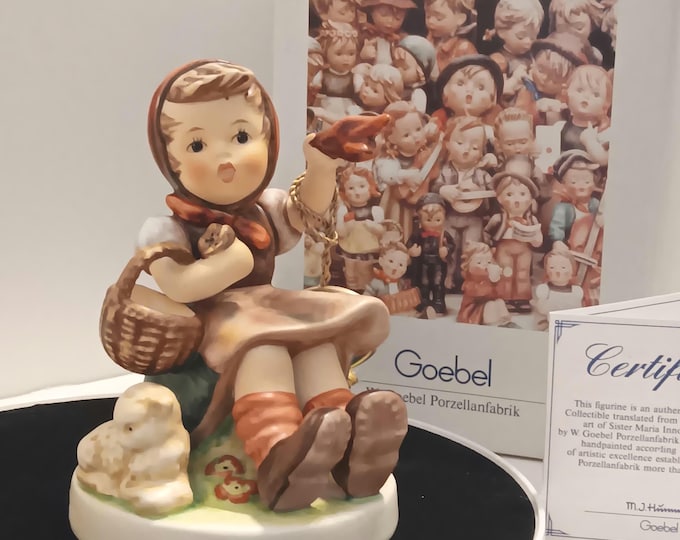 Hummel "Auf Wiedersehen  Farewell" #65, TML-7 Final Issue 1993Goebel Tag, New in Box, Artisan date 1987, Sculptor Arthur Möller 1937