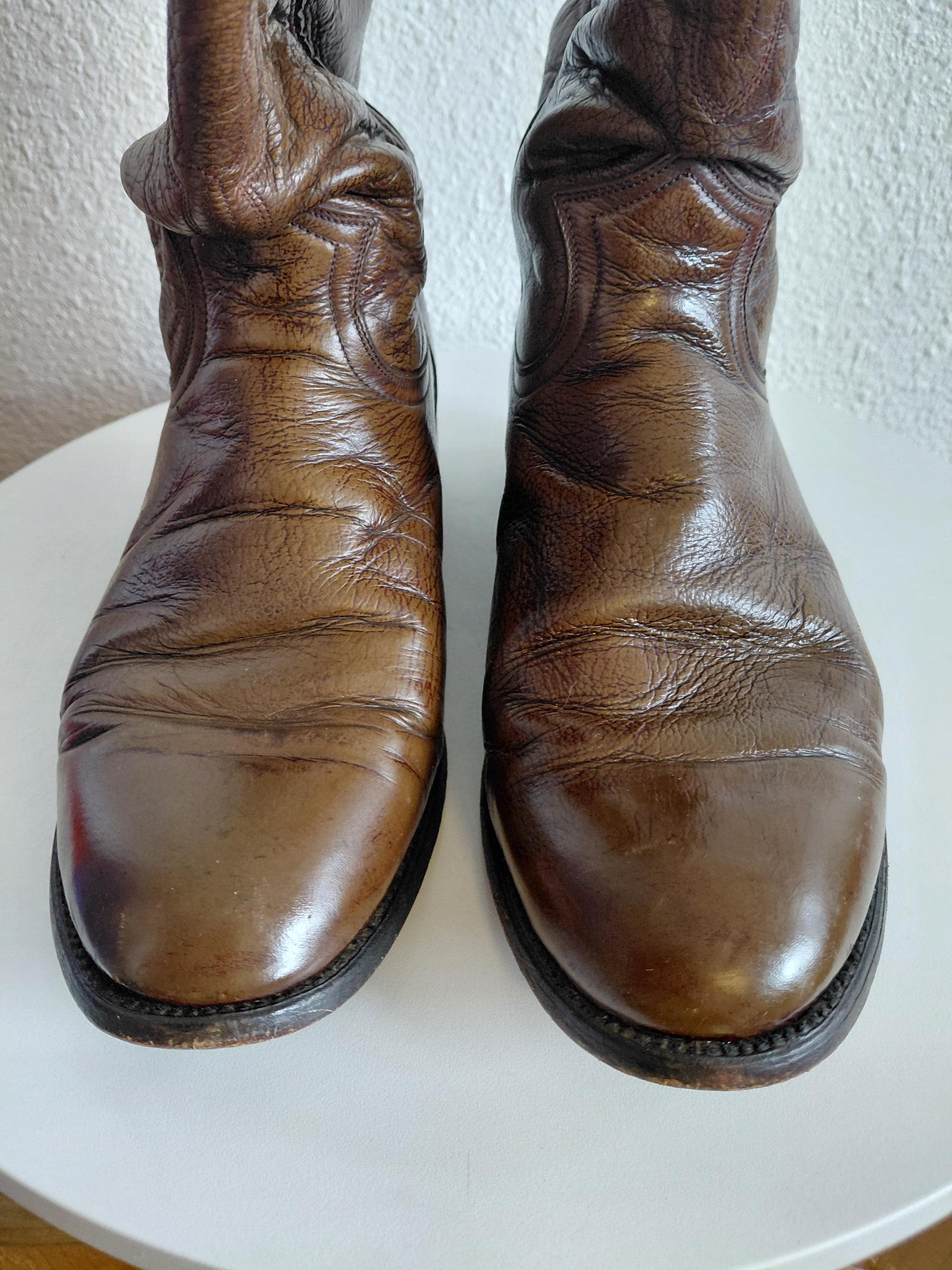 Vintage Ben Miller BM Western Rockabilly Brown Leather  display picture 3