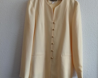 Made In USA Jellow Womens  Elegant Blazer Size 10 Tall