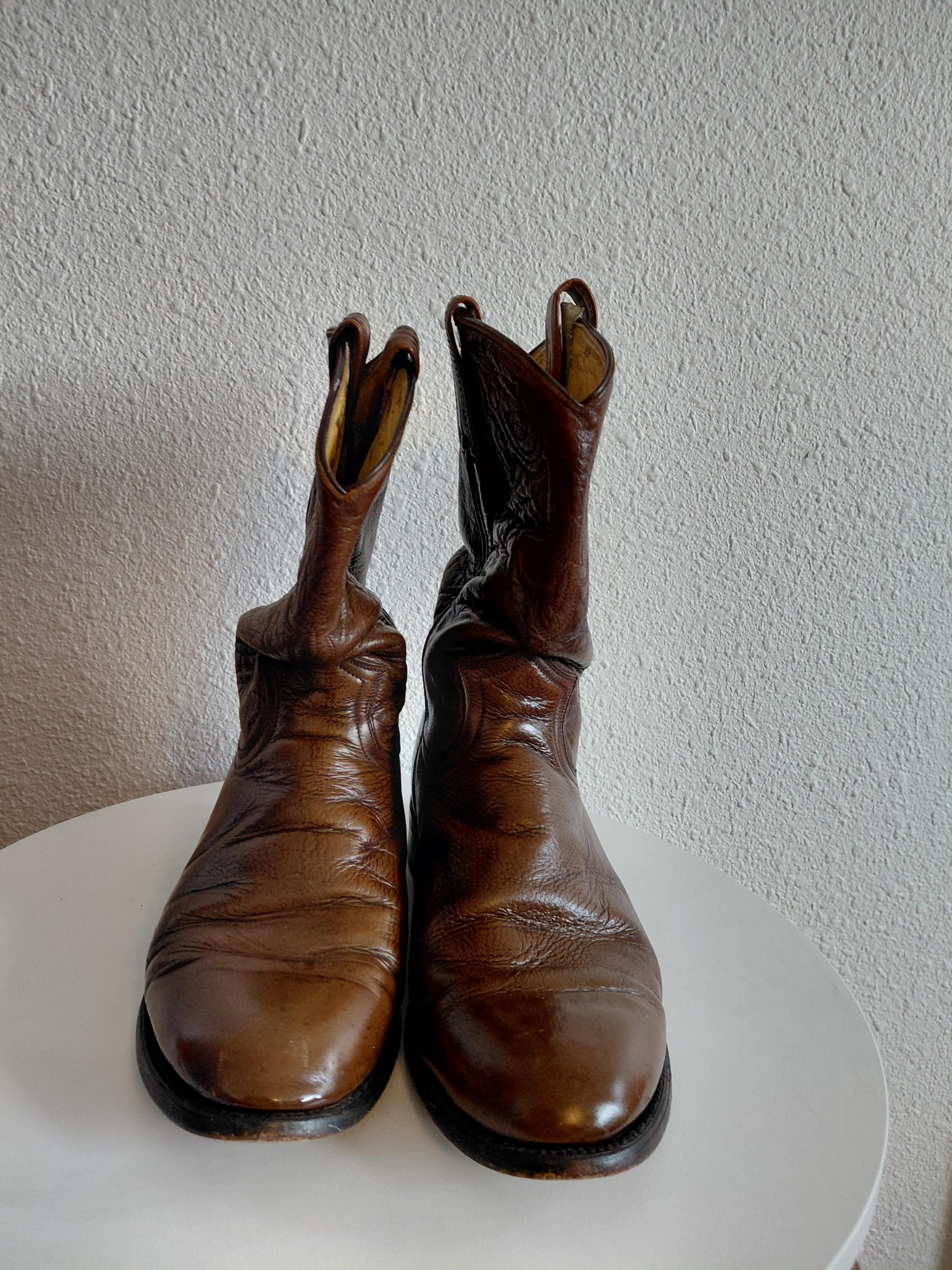 Vintage Ben Miller BM Western Rockabilly Brown Leather 