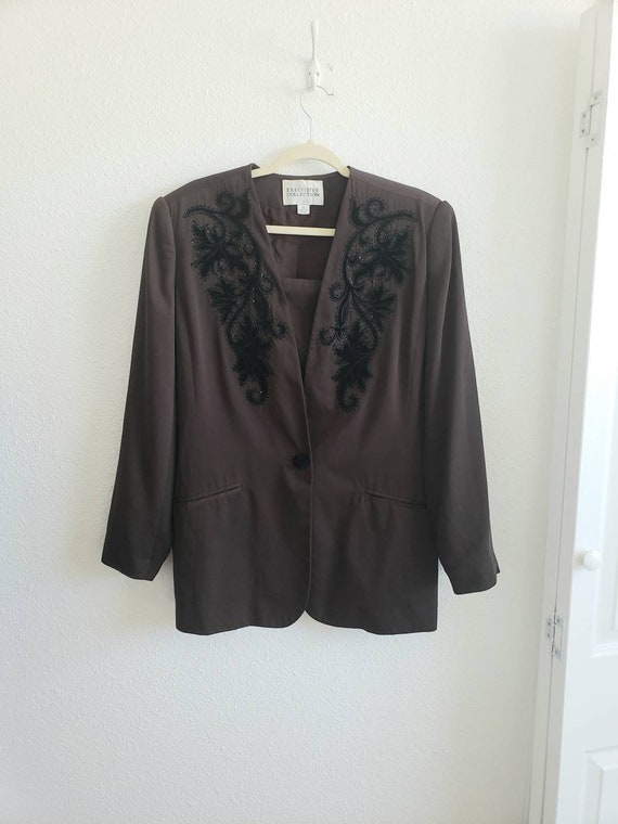 Vintage 1990s  Womens  Executive Collection Brown 