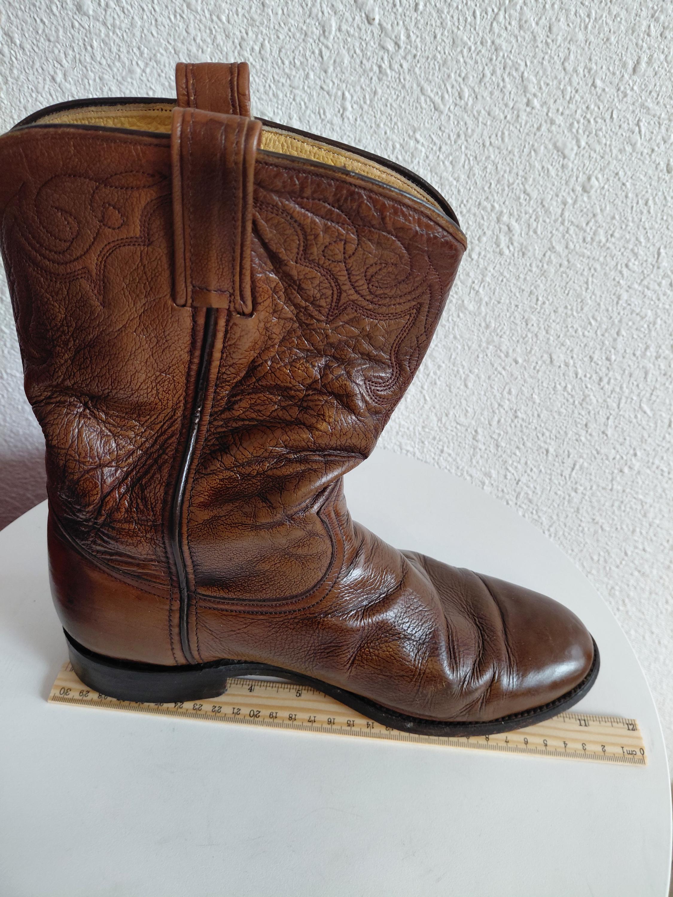 Vintage Ben Miller BM Western Rockabilly Brown Leather Cowboy Farmer Boots Vintage Ben Miller BM Western Rockabilly Brown Leather  main image 2