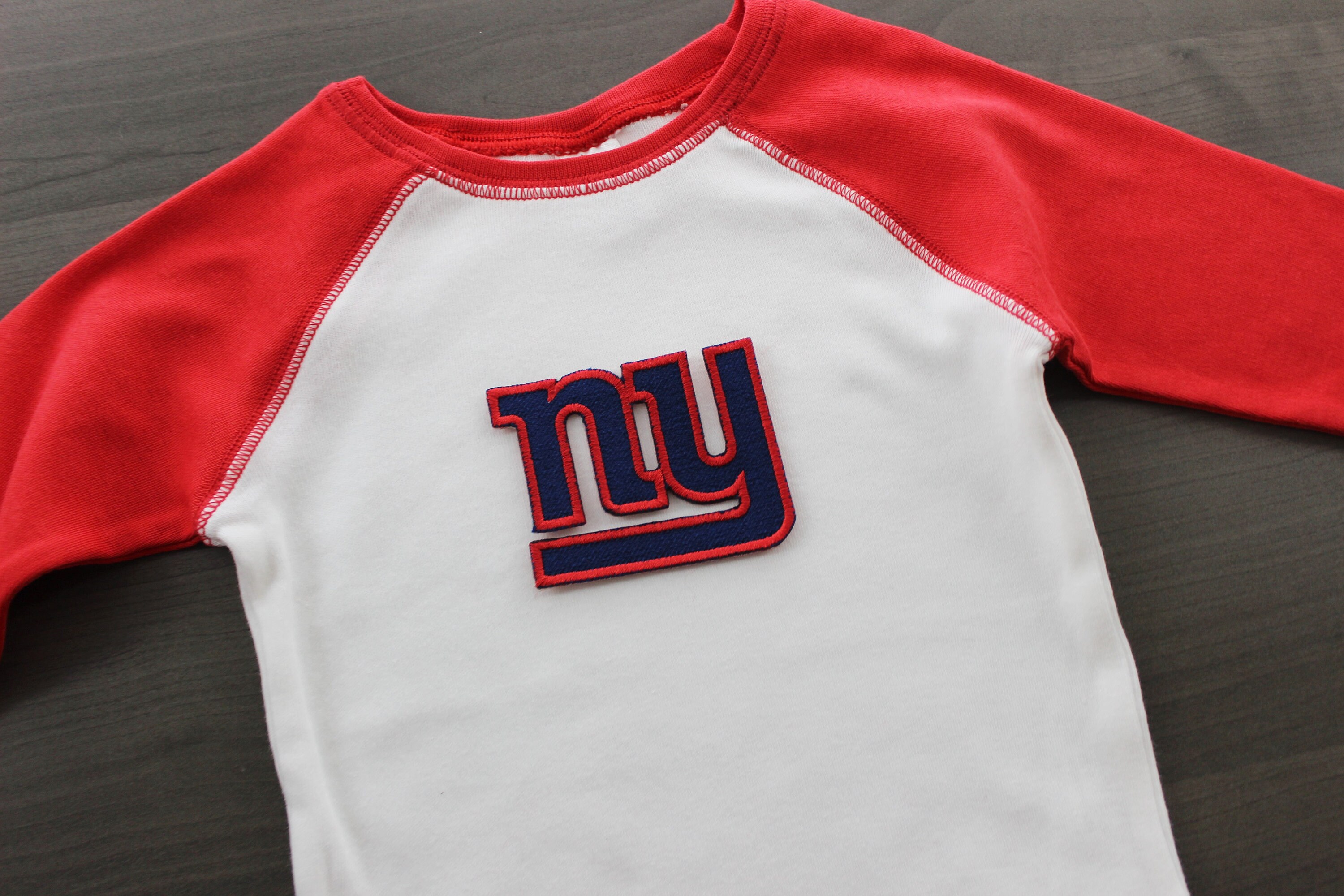 NY Giants inspired baby outfit New York Giants raglan baby Etsy