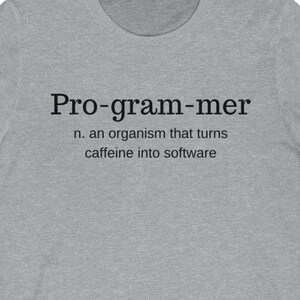 Programmer An Organism That Turns Caffeine Into Software - Funny Programming Shirt - Gift for Coders - Programming Humour