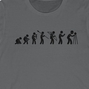 Evolution of a Land Surveyor Shirt - Surveyor Graphic Tee - Funny Surveying T Shirt - Unisex - Short Sleeve