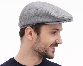 Grey Irish Flat Cap – Traditional Tweed Mens Hat Ukraine