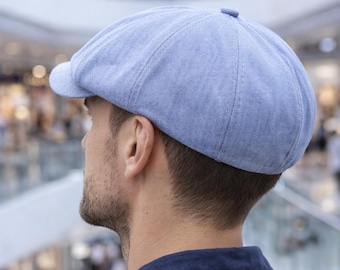 Linnen krantenjongenspet heren Baker Boy-hoed lente zomer lichtgewicht hoofddeksels