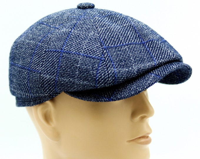 Men's autumn spring tweed newsboy cap baker boy hat.