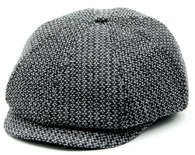 Men's newsboy slouchy hat baker boy hat grey