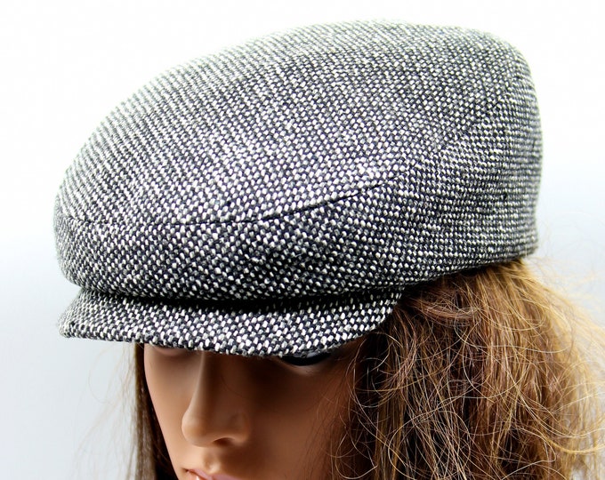 Slouchy newsboy women's hat top baker boy paperboy cap grey