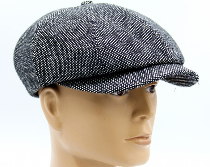 Gatsby baker boy cap man vintage flat newsboy hat.