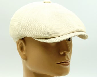 Summer linen mens cap.