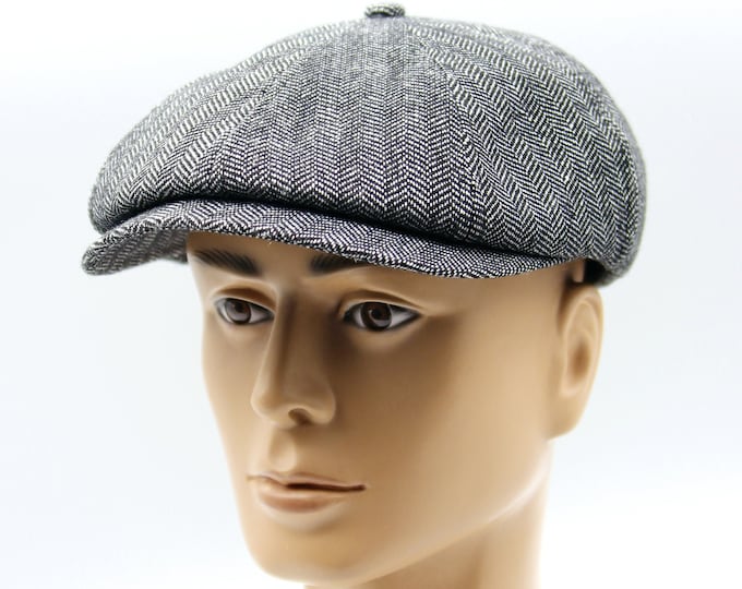 Baker boy hat newsboy man vintage gatsby flat cap.