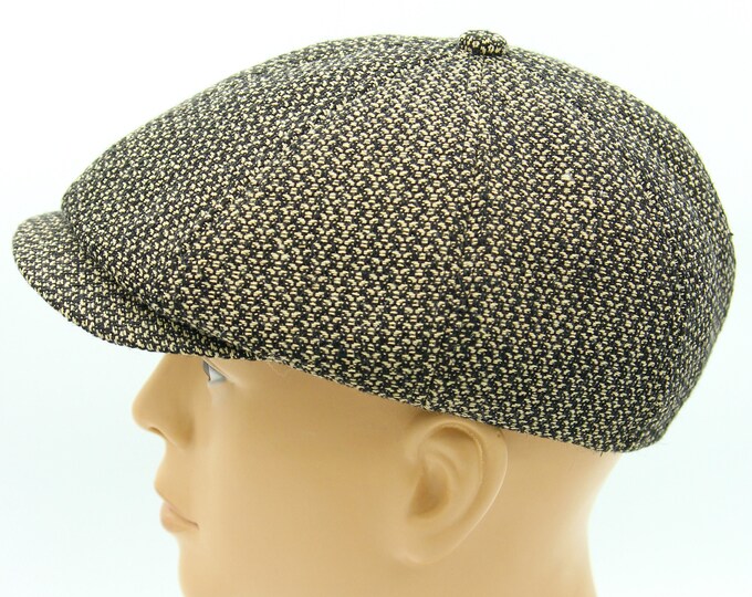 Men's newsboy hat baker boy cap brown