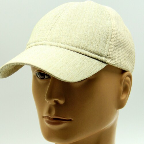 Summer Newsboy Hat Trendy Men's Linen Cap Cotton Blue Etsy
