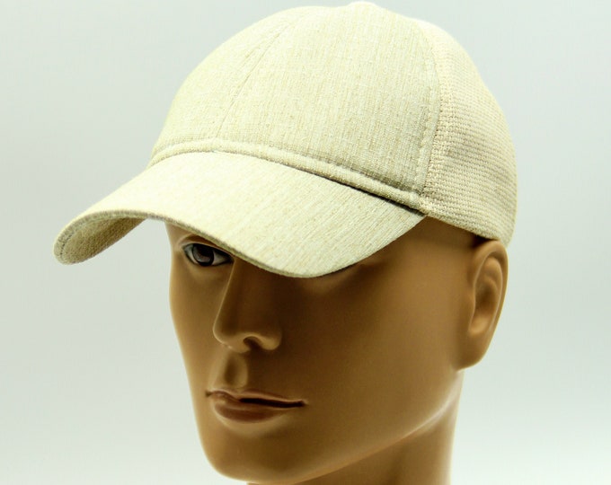 Men's linen baseball summer cap