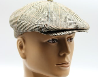 Chapeau de laine plate gavroche marron casquette de boulanger pour homme.