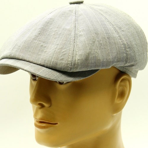 Men's Cap for Summer Newsboy Hat is Grey. Etsy
